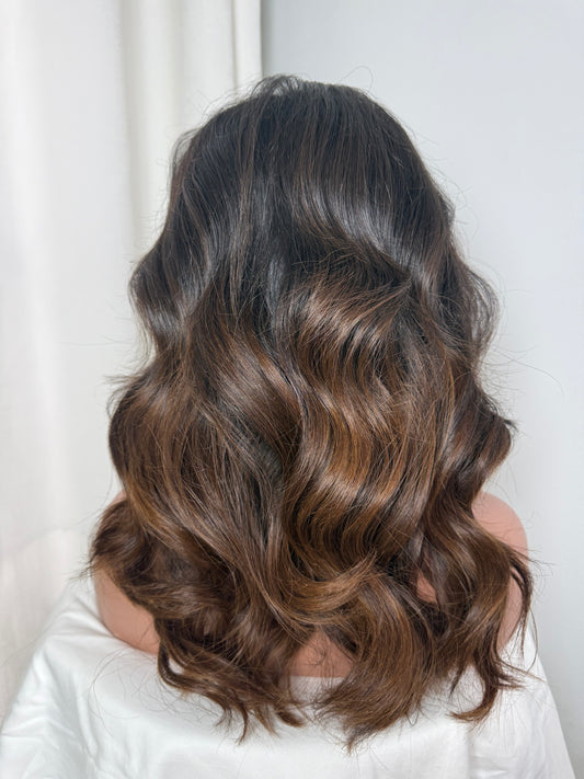 Caramel ombre natural straight