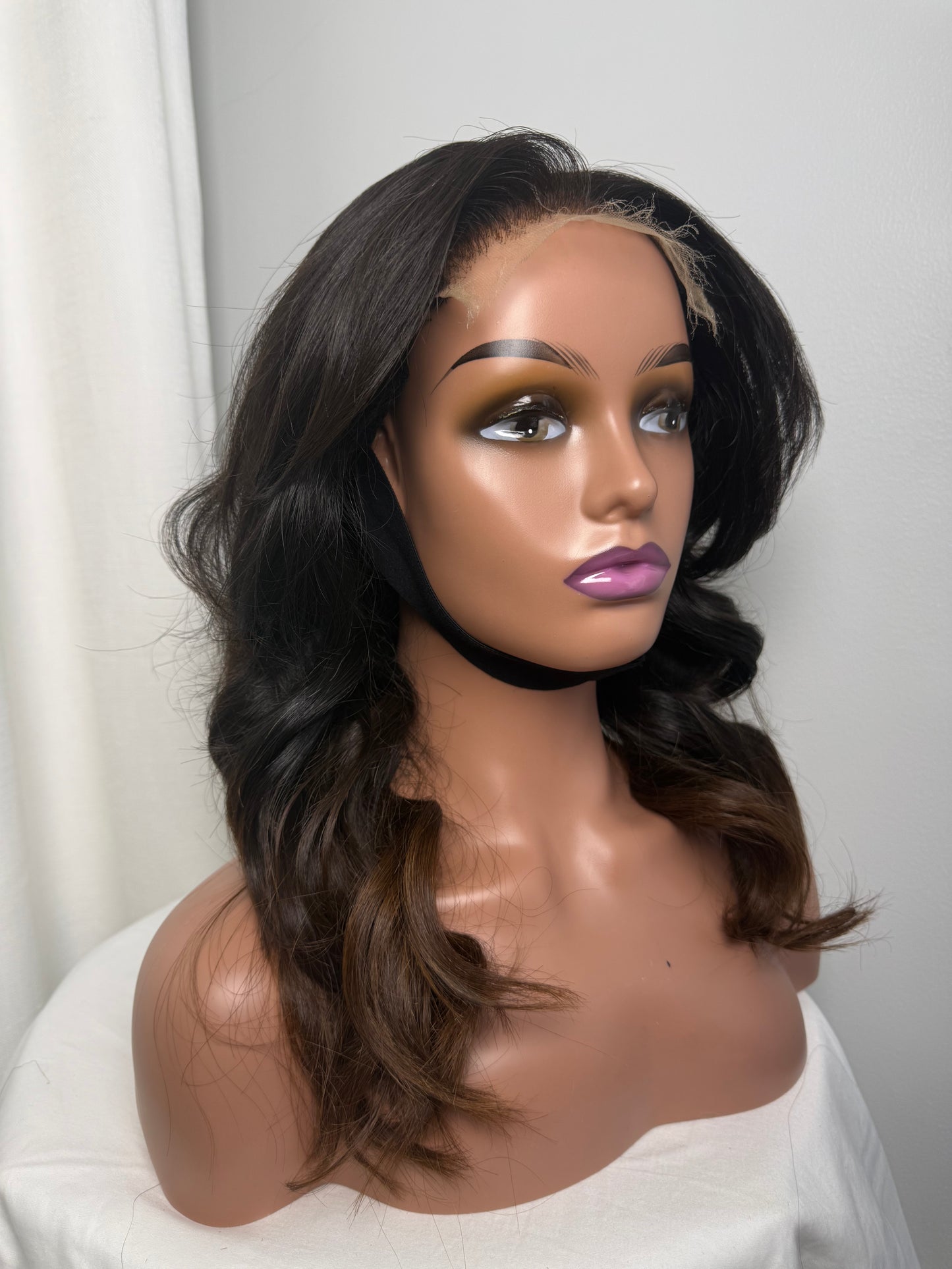 Caramel ombre natural straight