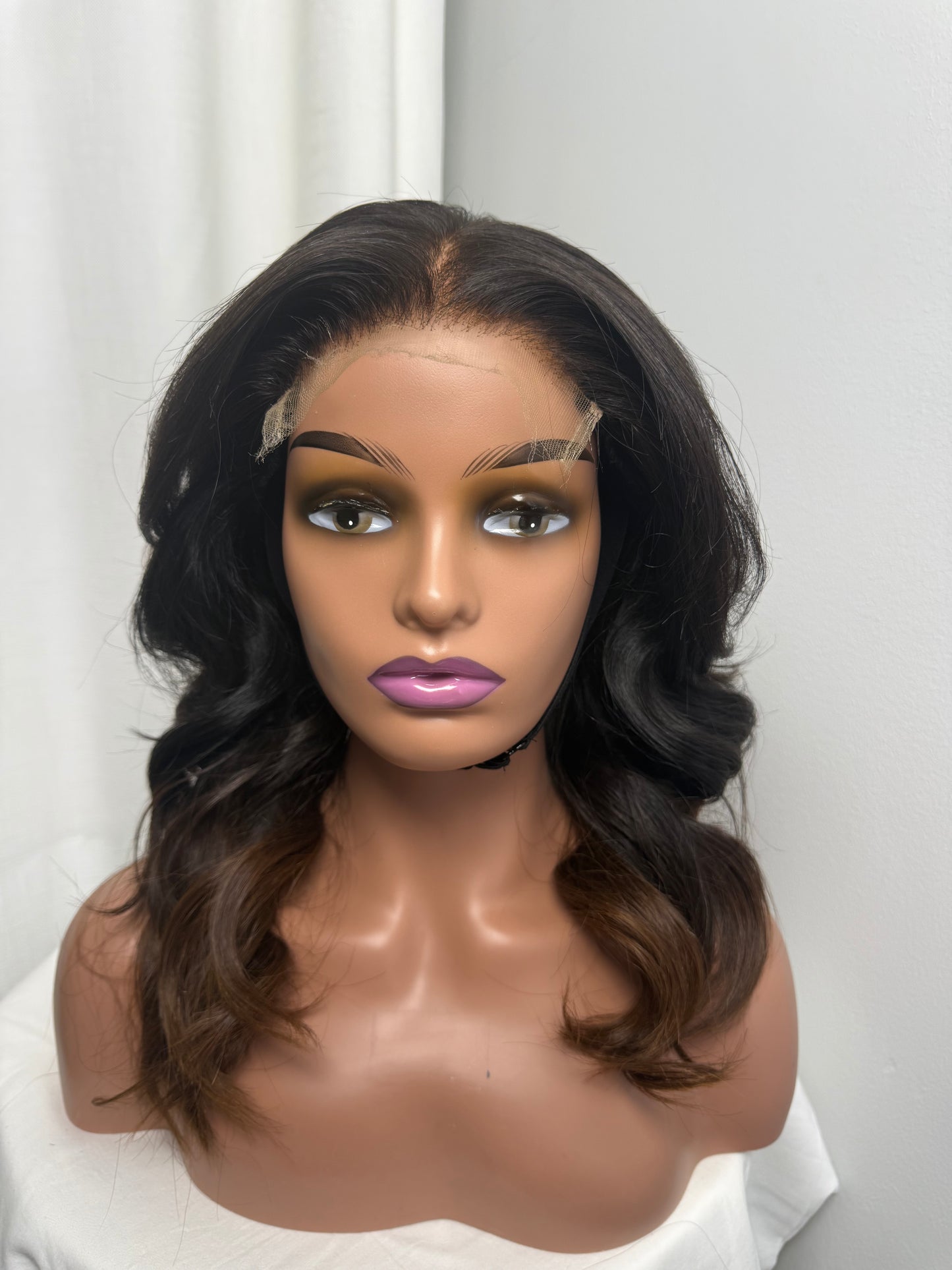 Caramel ombre natural straight